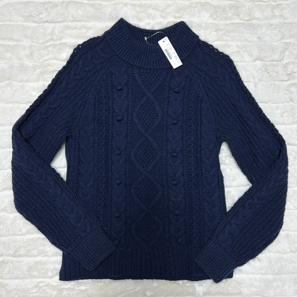 J. Crew Pom-pom Cable-knit Sweater Size Small NWT - Picture 5 of 11